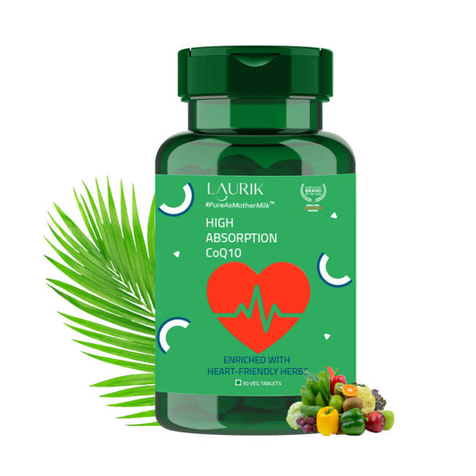 Laurik Coq10 Natural Coenzyme Q10 Tablets | Swadesiicart