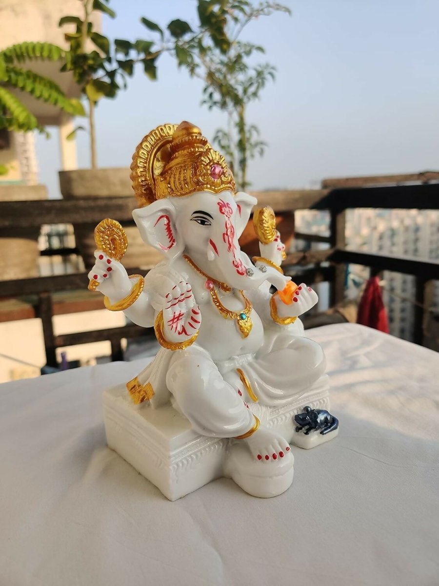 Apnimarket Marble Dust Ganesh Idol - Swadesiicart