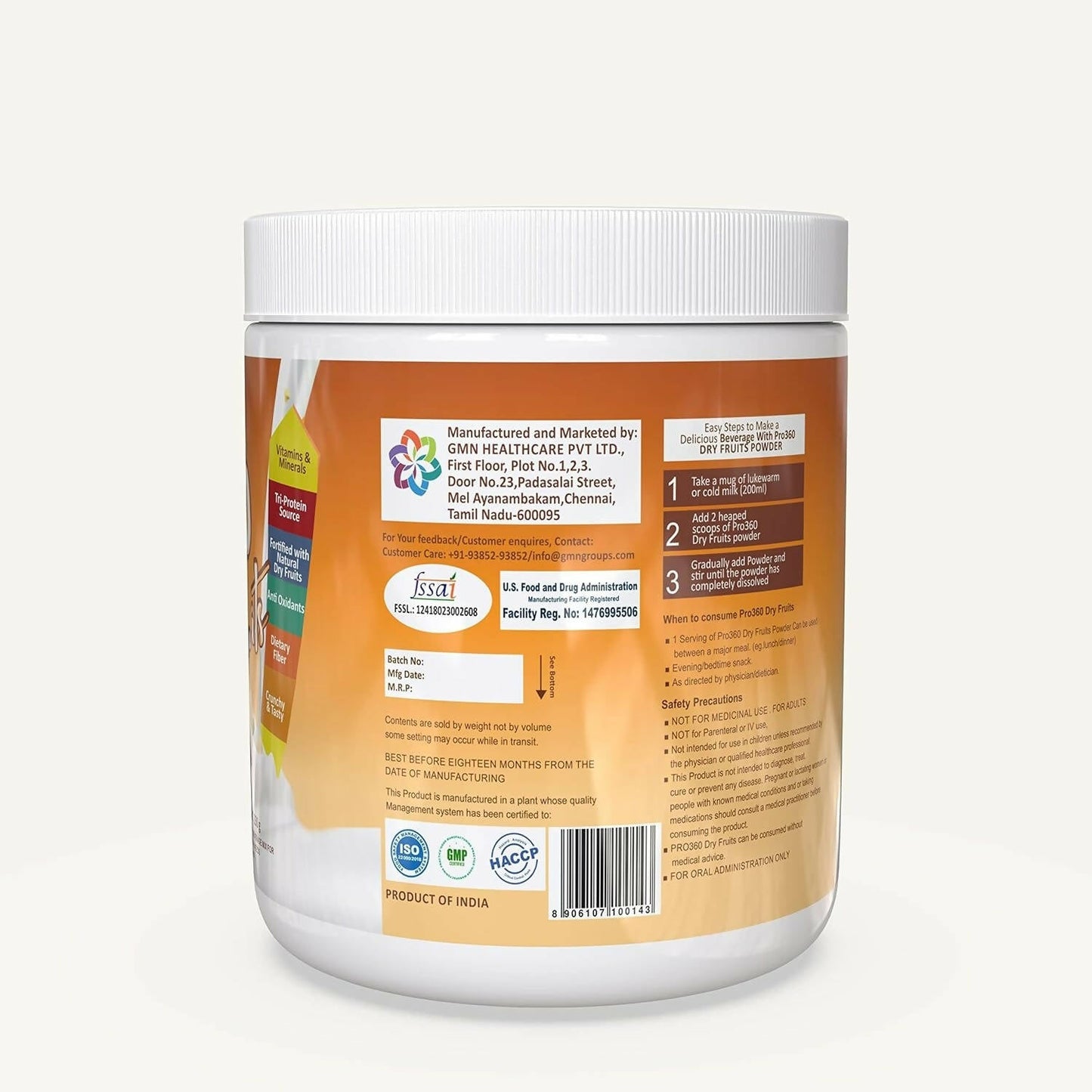 Pro360 Dry Fruits Protein Powder | Swadesiicart