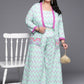 Ahalyaa Women's Traditional wear Co-ords - Blue - Swadesiicart