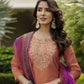 The52 Orange Women's Gorgeous Embroidered Rayon Fabric with Straight Kurta, Pant and Dupatta Set - Swadesiicart