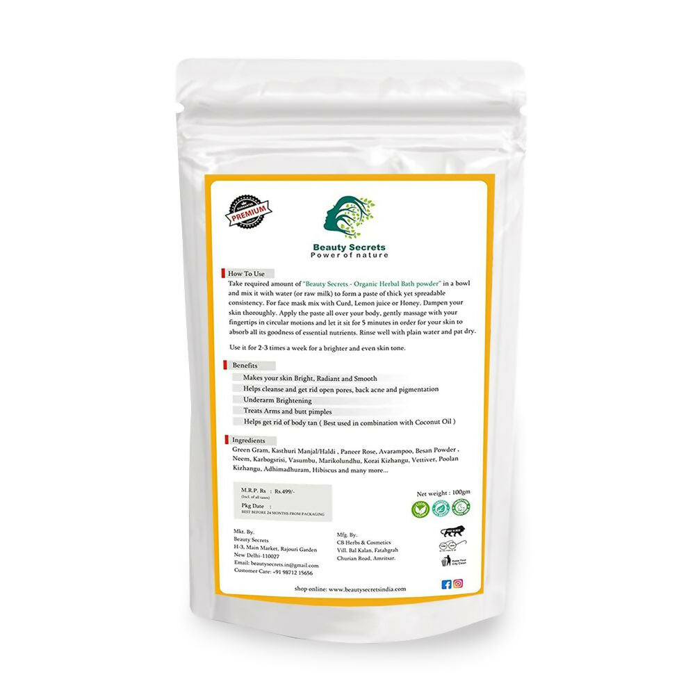 Beauty Secrets Ayurvedic Bridal Ubtan Powder - Swadesiicart