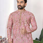 Anaita Peach Digital Printed Work Cotton Straight Kurta