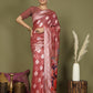 Shree Shyam Fashion Linen Cotton Rust Saree