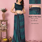 Attractive These Party Wear Ready To Wear Saree - Blue | Swadesiicart