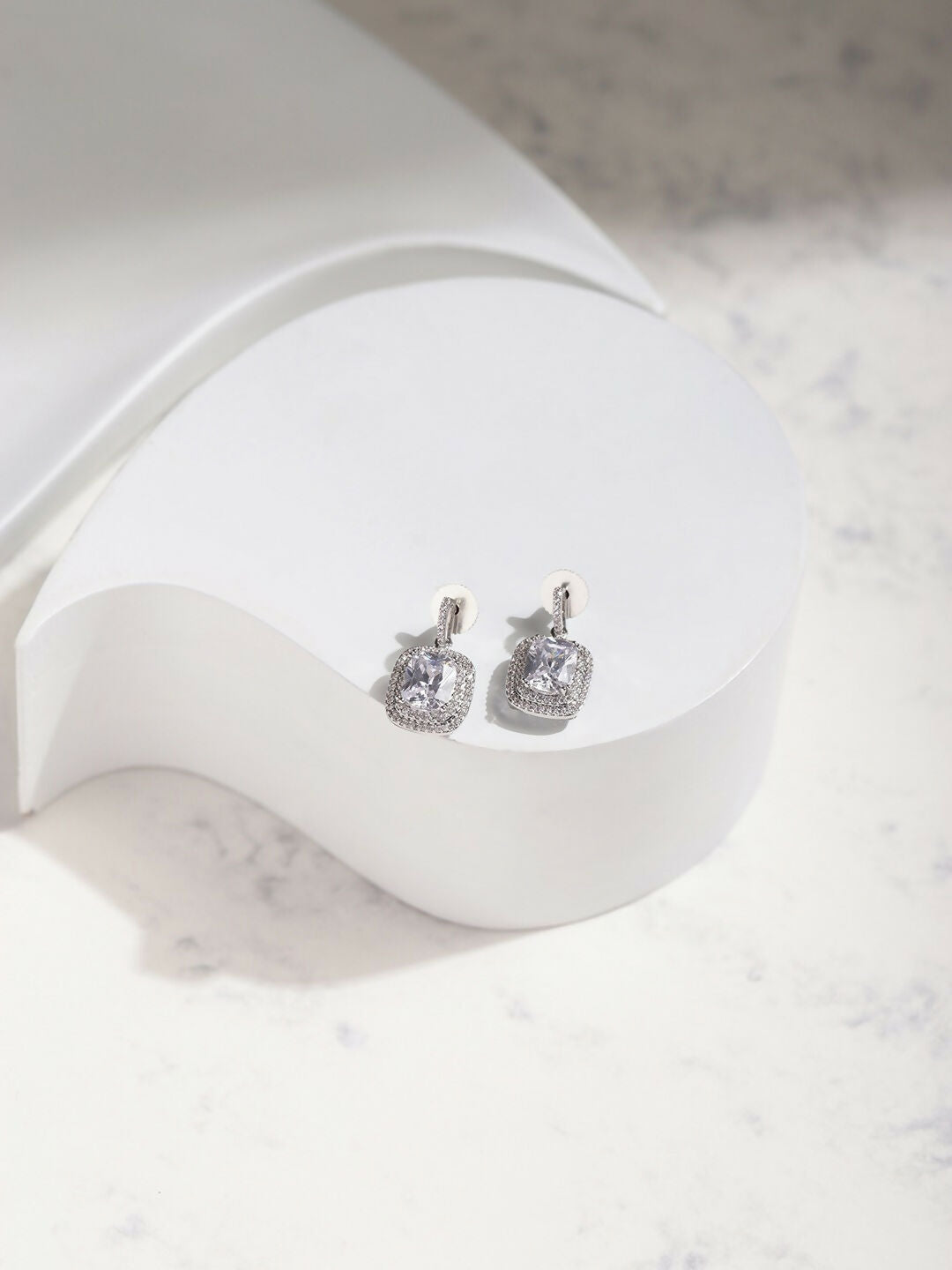 Silver Earrings- Ruby Raang | Swadesiicart