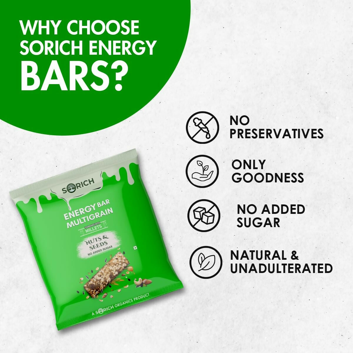 Sorich Organics Multigrain Energy Mini Bars Nut & Seeds | Swadesiicart