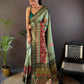 Joban Fashion Grey Small Butti Banarasi Silk Sarees | Swadesiicart