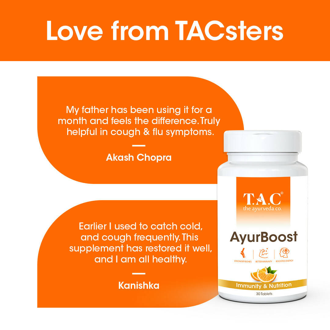TAC - The Ayurveda Co. AyurBoost Tablets for Stamina and IM for Women & Men - Swadesiicart