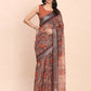 Shree Shyam Fashion Linen Cotton Brown Saree