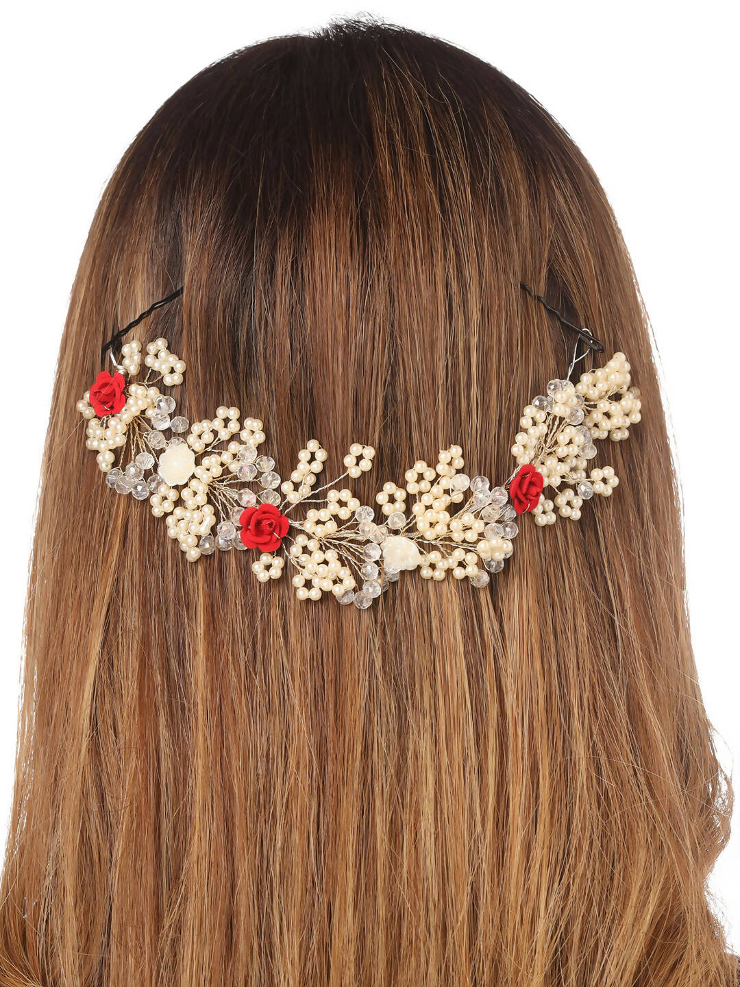 NVR Women's Embellished Beaded Hair Accessory Set | Swadesiicart