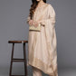 Ahalyaa Women's Traditional wear Kurta Set - Tan | Swadesiicart