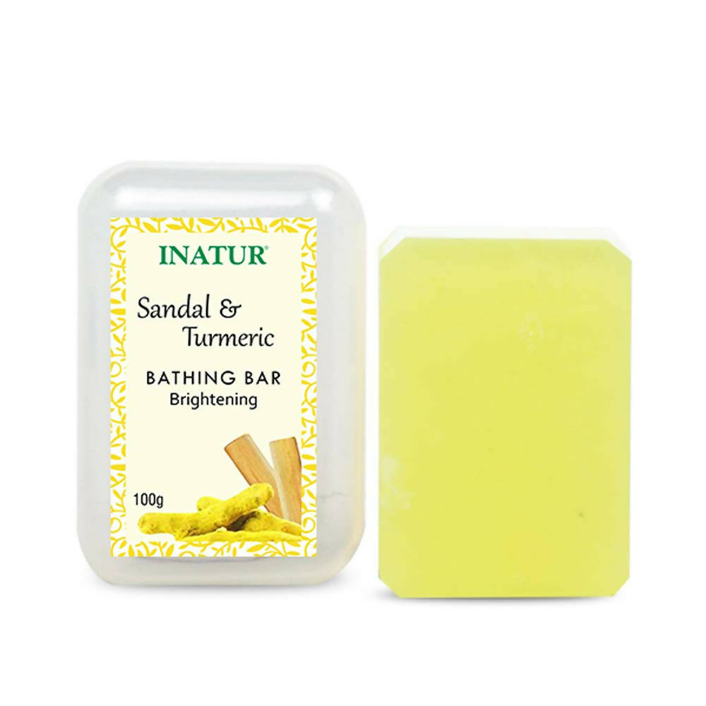 Inatur Sandal & Turmeric Bathing Bar - Swadesiicart