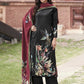 Jyoti Fashion Women's Black Velvet Floral Digital Printed Kurta with Trouser & Dupatta | Swadesiicart
