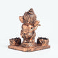 Golden Peacock Brown Ganesha Diya Holder | Swadesiicart