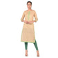 Aniyah Cotton Floral Print Straight Kurta In Beige Color (AN-170K) - Swadesiicart