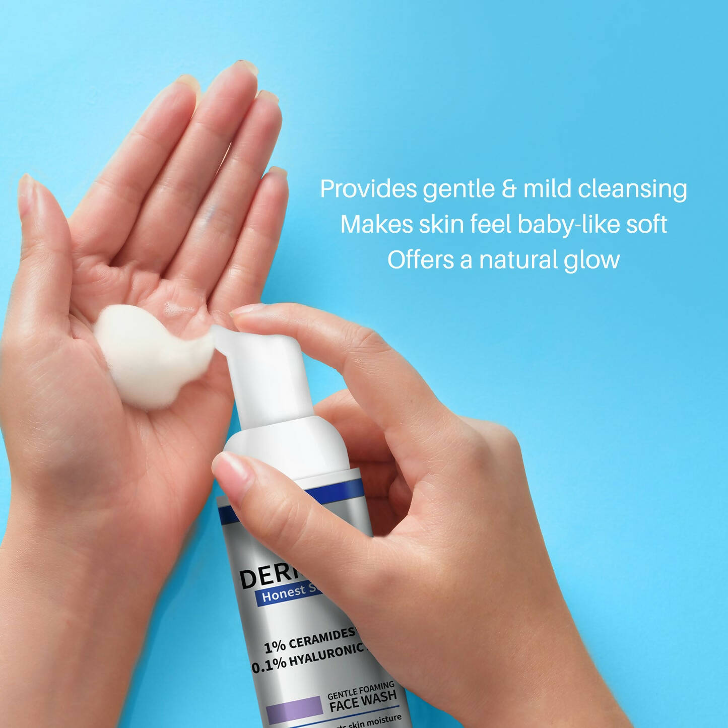 Dermdoc 1% Ceramides * & 0.1% Hyaluronic Acid Gentle Foaming Face Wash - Swadesiicart