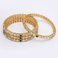 NVR Women Set of 4 Gold-Polished Kundan Studded Bangles - Swadesiicart