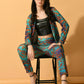Myshka Women's Multi Printed Coat With Trousers - Swadesiicart