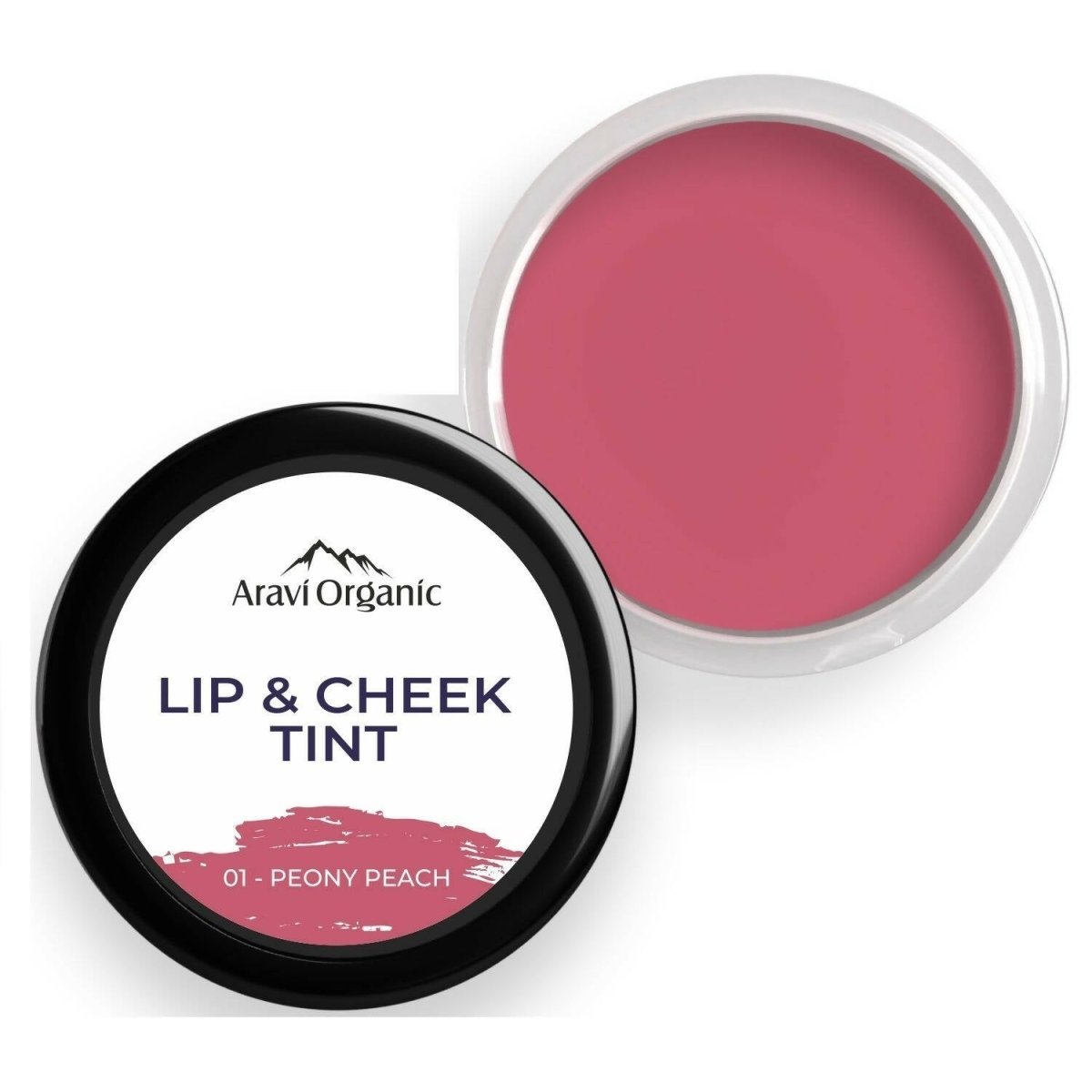 Aravi Organic Everyday Vegan Lip and Cheek Tint Balm Lip Tint - Peony Peach | Swadesiicart