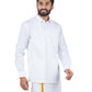 Ramraj Cotton Mens Full Sleeve Formal 100 % Cotton White Shirt | Swadesiicart
