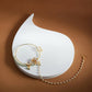 Gold-Polished White Green Kundan-Studded Pearl Beaded Nosepin - Ruby Raang | Swadesiicart