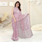 Women's Partywear Designer Pink Chinon Shiffon Fancy Saree - Dyuti | Swadesiicart