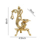 CraftVatika Gold-Toned Brass Handmade Decorative Peacock Design Diya with Bell & Stand | Swadesiicart