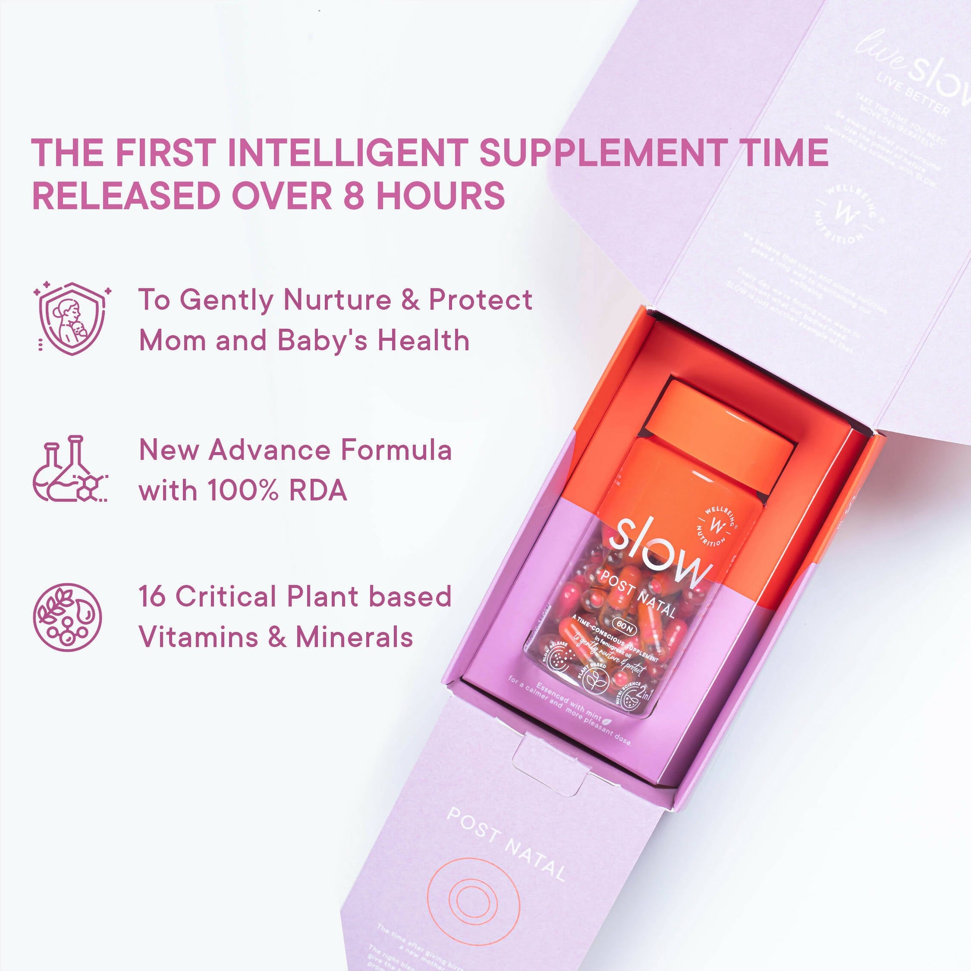 Wellbeing Nutrition Slow | Post Natal Capsules | Swadesiicart