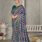 Blue Rangkat Tussar Silk Woven Design Saree with Unstitched Blouse - Mohmanthan Eshani | Swadesiicart