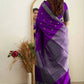 DEIANA'S Beautiful Designer Golden zari Soft Lichi Silk Saree - Purple - Swadesiicart