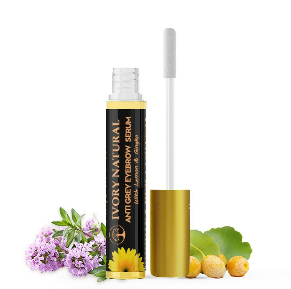 Ivory Natural Grey Eyebrow Serum - Rejuvenates, Nourishes, And Restores Natural Color Of Eyebrows | Swadesiicart