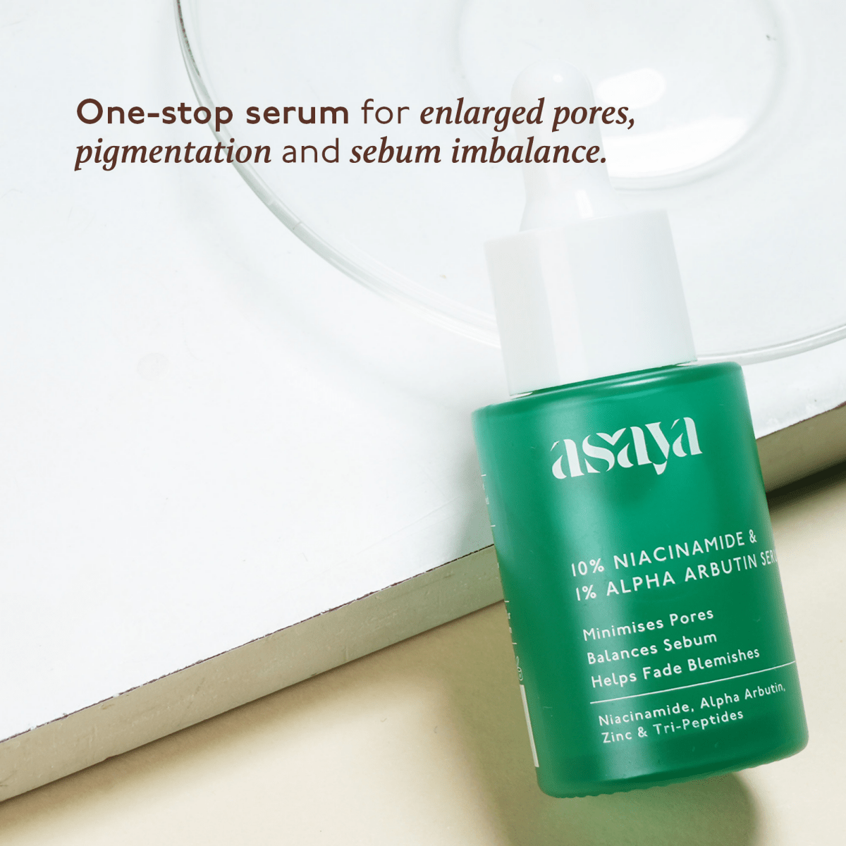 Asaya 10% Niacinamide & Alpha Arbutin Face Serum