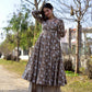 Jyoti Fashion Women's Coffee Cotton Silk Heavy Digital Printed Kurta Plazo Set | Swadesiicart