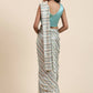 Sky Blue Pure Georgette Sequence work Ready to wear Saree with stitched Blouse - Satiksha | Swadesiicart