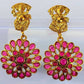 Pink Kemp Ganesha Earrings | Swadesiicart