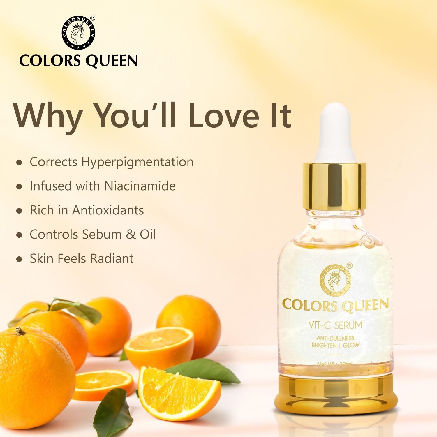 Colors Queen Vitamin C Face Serum | Swadesiicart