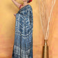 Very Much Indian Modal Silk Ajrakh Handblock Printed Natural Dyes Sleek Border Saree - Powder Blue | Swadesiicart