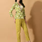 Myshka Women's Multi Printed Coat With Trousers - Swadesiicart
