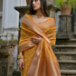 Vishnu Weaves Women's Yellow Soft Tissue Silk Zari Woven Saree with Blouse - Swadesiicart