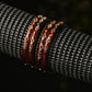 Afast Designer Fancy Party Bangle/ Kada Set, Maroon, Glass, Pack Of 4 - Swadesiicart