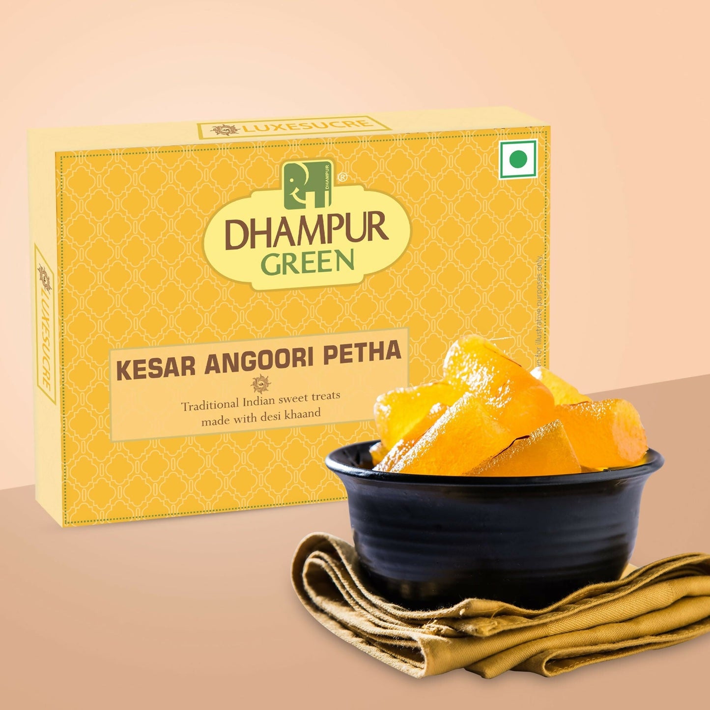 Dhampur Kesar Anguri Petha | Swadesiicart
