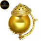 Tamas Brass Small Dhoop Burner with Handle and Lid (Golden) | Swadesiicart