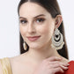 NVR Women Gold-Polished Kundan Handcrafted Chandbalis Earrings | Swadesiicart