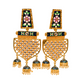 Blue Traditional Gold-Polished Meenakari Jhumka Jhumki Earrings Indian Jewellery For Women Girls By House of Ree - Swadesiicart