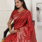 Shree Shyam Fashion Lichi Silk Red Saree