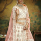 House of Panchhi Off White Pure Silk Moti & Zarkan heavy embroidery Lehenga choli & Dupatta | Swadesiicart