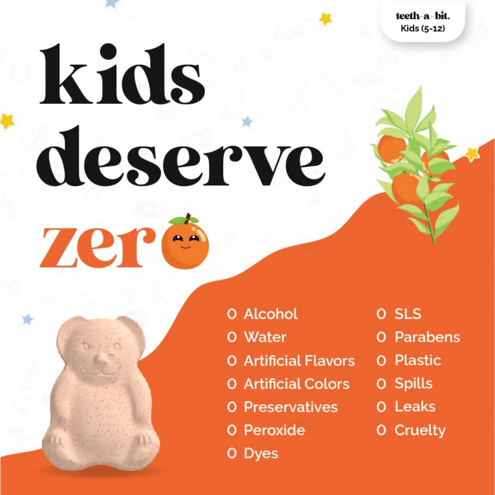 Teeth-A-Bit Kids Anti-Cavity Anti-Plaque Multi-Protection Pro Enamel Orange