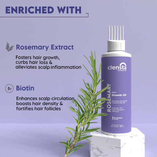 Clensta Rosemary Hair Growth Oil | Swadesiicart