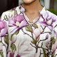 Vaasva Women's Cream Musline Viscose Digital Printed Cord Set - Swadesiicart